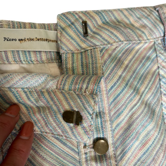 Women's Anthropologie Pilcro and the Letterpress A-Line Striped Skirt S4 - Picture 5 of 10